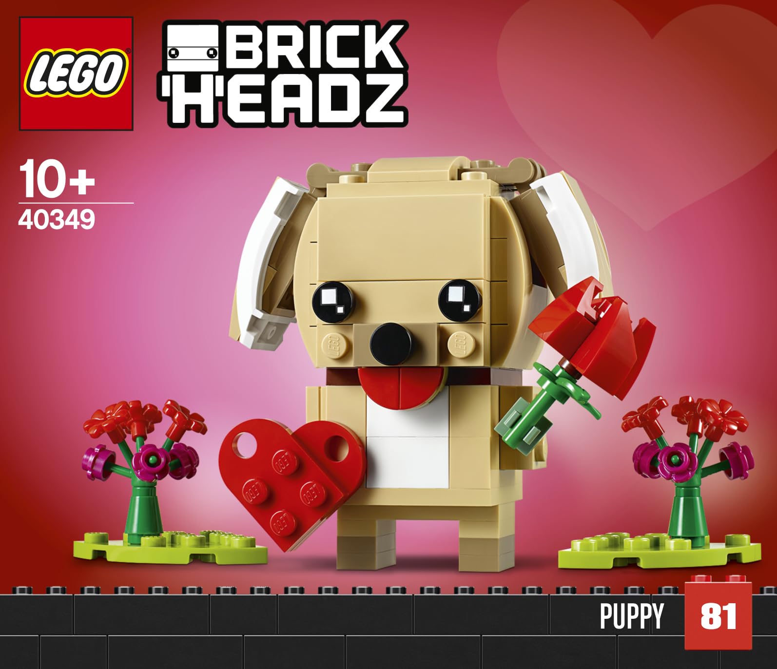 Конструктор Lego Brickheadz 40349 Valentine's Day Puppy, фото №6 Конструктор Lego Brickheadz 40349 Valentine's Day Puppy, фото №6
