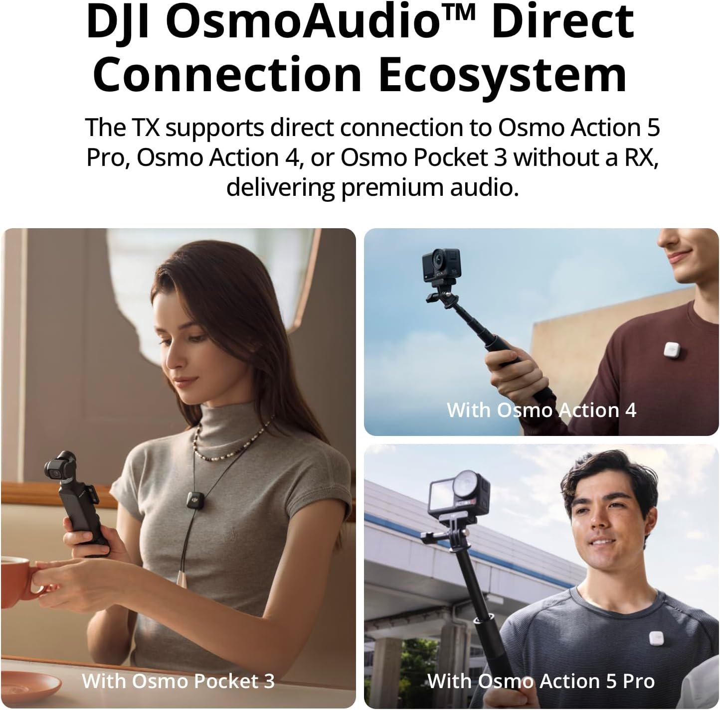 Мікрофон DJI Mic Mini Arctic White, фото №5