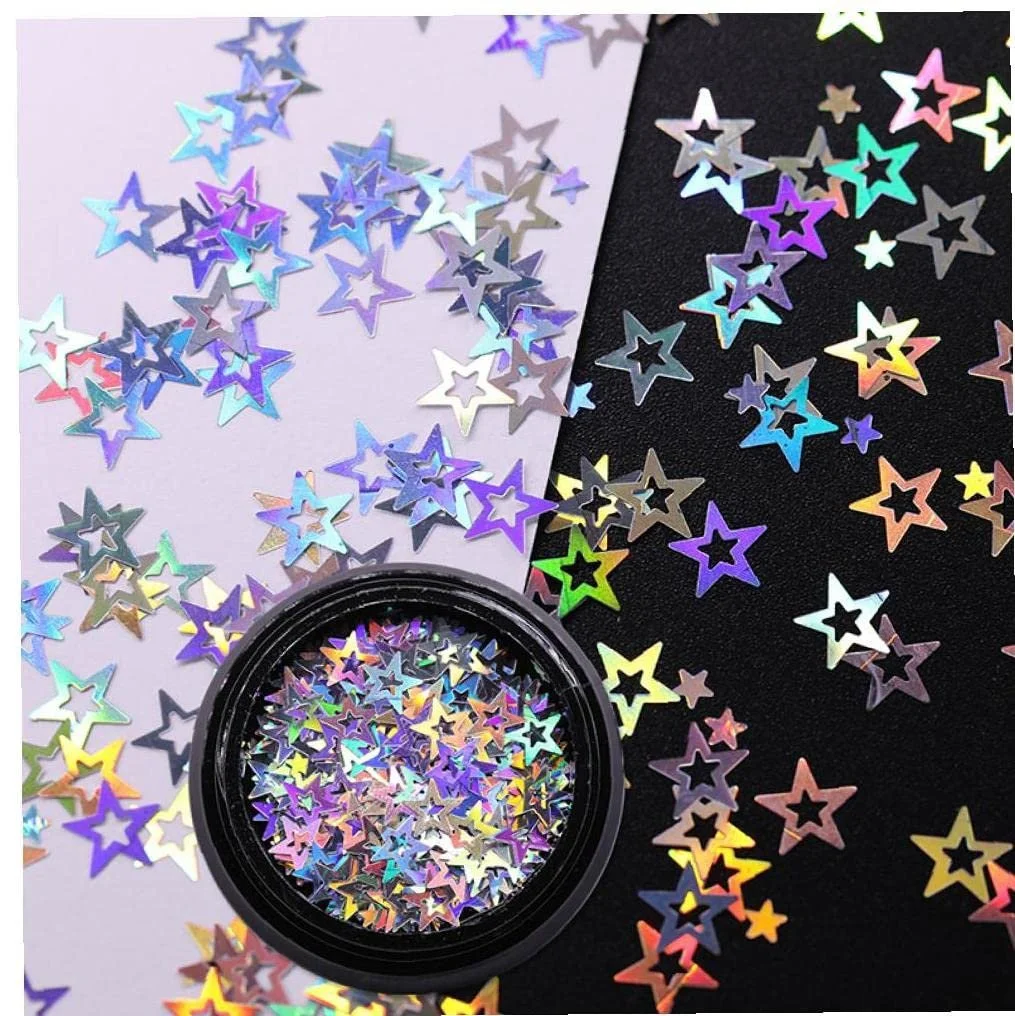 Блискітки для нігтів Сріблястий, фото №4