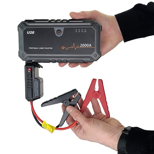 Автомобільний портативний пуско-зарядний пристрій (бустер) Jump Starter Wondertech WTST001 U28, 2000А, павербанк 20000 мАг, фото №3