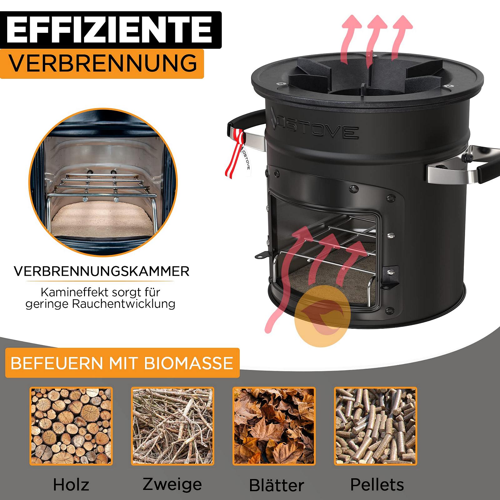 Пічка OSTOVE Rocket для кемпінгу та приготування їжі на природі, фото №4 Пічка OSTOVE Rocket для кемпінгу та приготування їжі на природі, фото №4