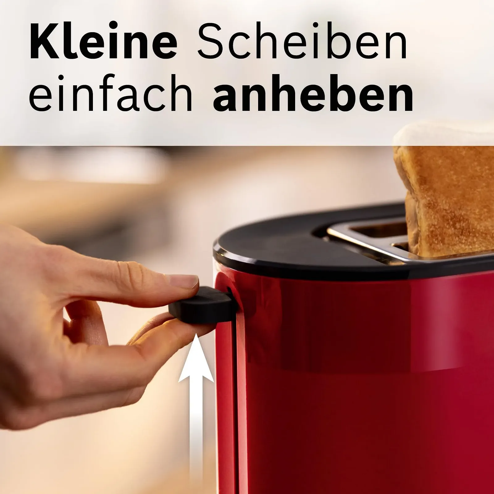 Тостер Bosch MyMoment TAT2M124 Compact з інтегрованою хлібною насадкою, функцією розморожування, автоматичним вимкненням, функцією підйому, центруванням хліба, ідеально підходить для 2 скибочок, 800 Вт, фото №5