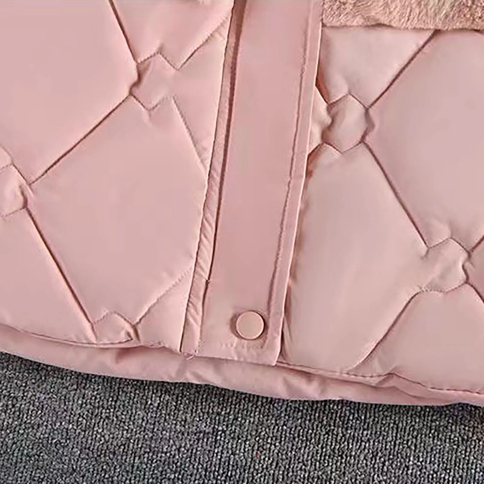 Зимнее пальто для девочек, длинная куртка софтшелл, ветрозащитная зимняя парка с меховым капюшоном, милая однотонная повседневная куртка-пуховик с молнией, фото №9