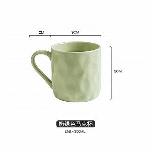 Кружка Keramik кремово-зелена 300 мл synthetic.ua - Фото 1