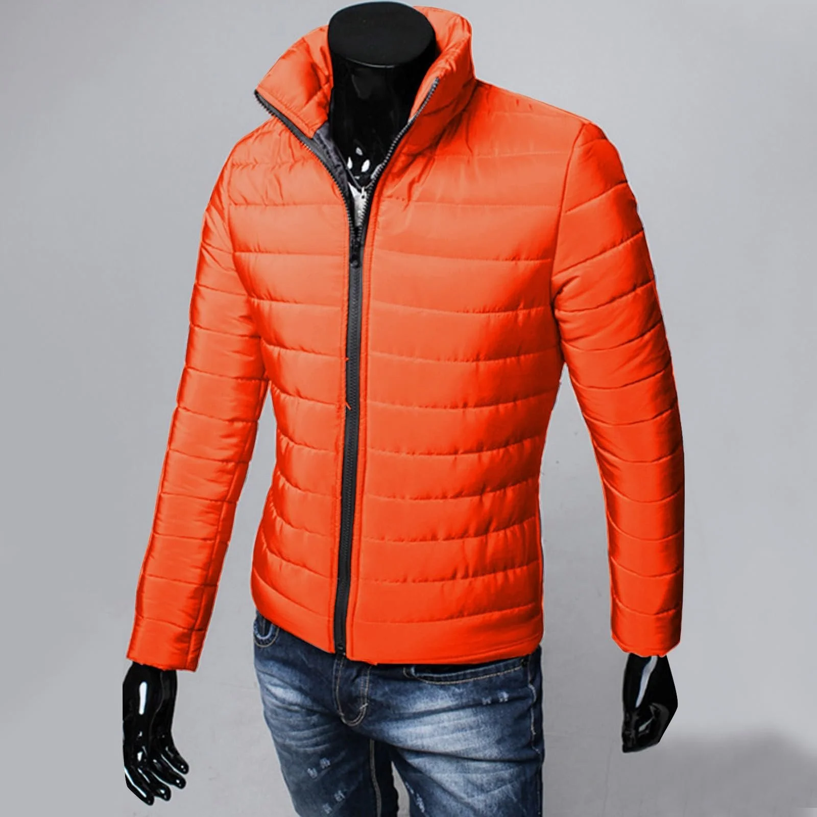 Куртка Vhersily Легка з капюшоном приталена стьобана зимова з блискавкою та кишенями, фото №2