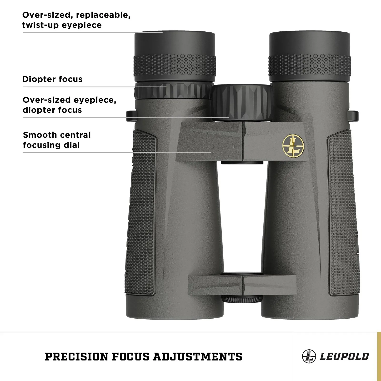 Бінокль Leupold BX-5 Santiam HD 8x42mm Shadow Gray, фото №4