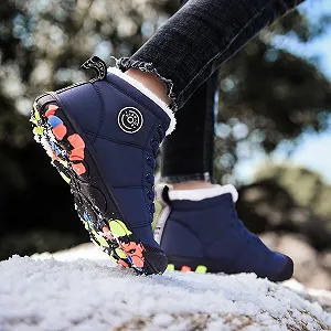 Ботинки Детские Зимние Сапоги Унисекс 2023 Зимние Теплые Нескользящие Водонепроницаемые на Подкладке Легкие Зимние Ботинки для Трейлового Бега для Мальчиков и Девочек Трекинговые Ботинки для Походов 30-39 synthetic.ua - Фото 1