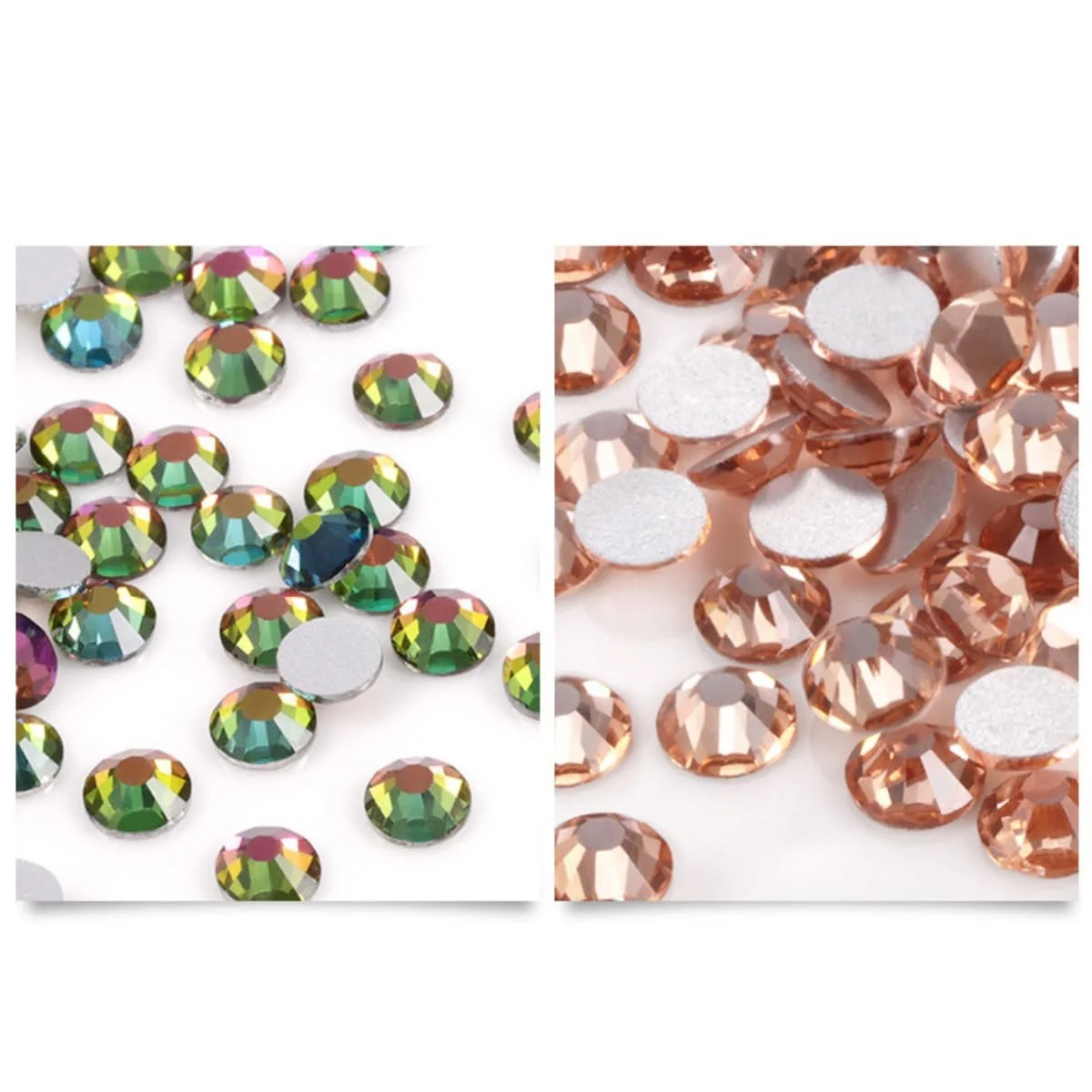 Набір Самоклеючих Блискучих Стразів 1440 штук, Плоскі, Блискучі Діаманти для Рукоділля для Макіяжу Обличчя, Декорування Нігтів та Святкових Аксесуарів, 4.6-4.8 мм, Темно-Рожевий, фото №4