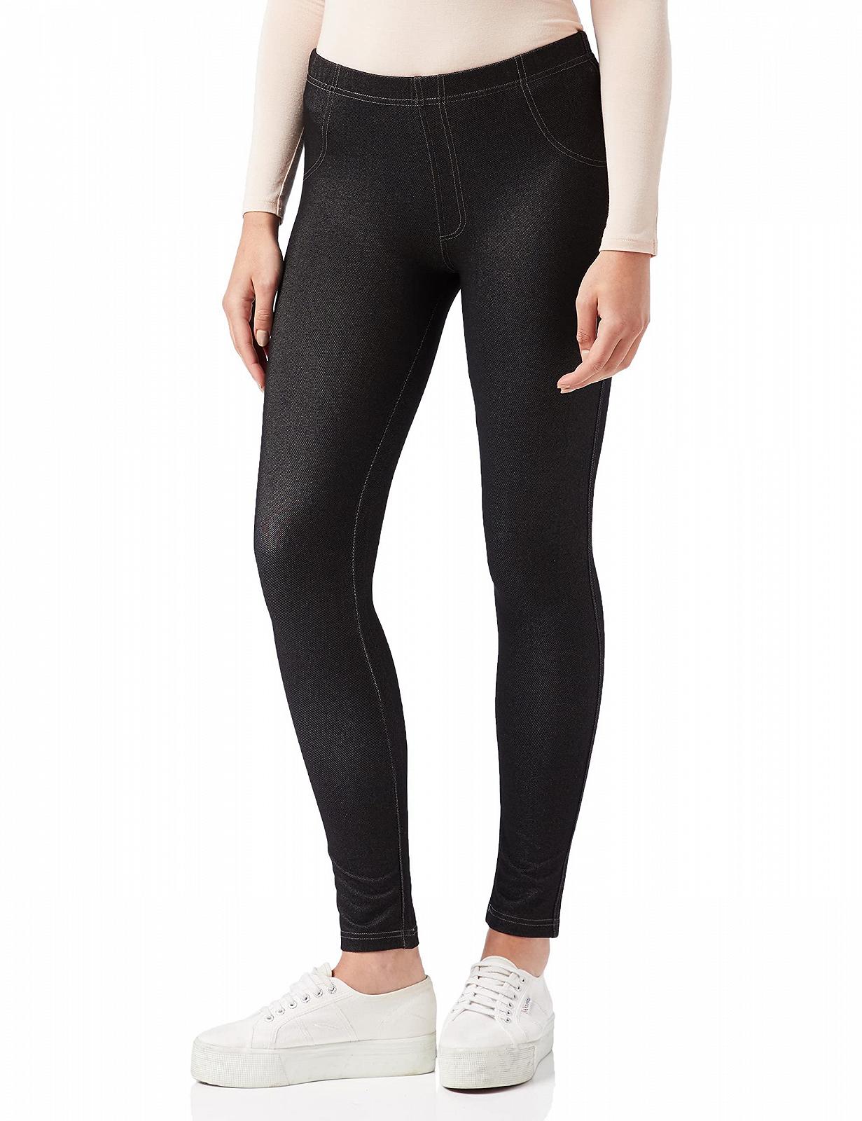 Треггинсы Nur Die Relax & Go Stretch Jeans-Look с карманами, комфортным поясом, облегающие, женские, фото №1