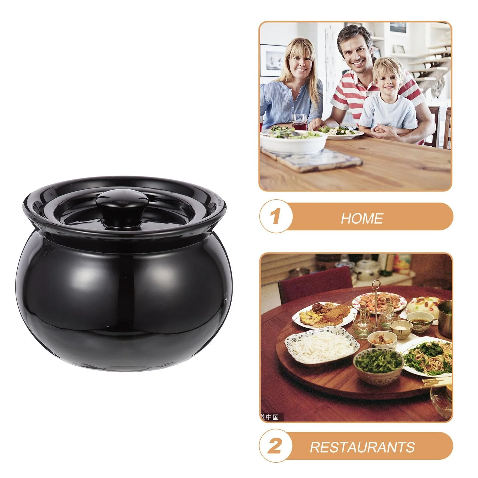 Кастрюля-жаровня Garneck Керамическая С крышкой Термостойкая, фото №4