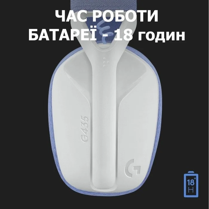 Навушники Logitech G435 Lightspeed Wireless Gaming Headset White (981-001074), фото №4
