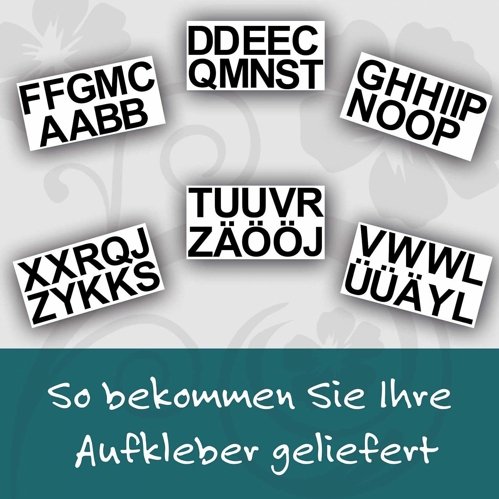Наклейки на стіну kleb-drauf 58 літер висота 5 см матові чорні, фото №4