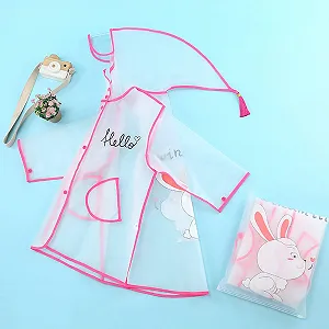 Детский дождевик Beokeuioe, дышащий, водонепроницаемый, многоразовый, прозрачный synthetic.ua - Фото 1