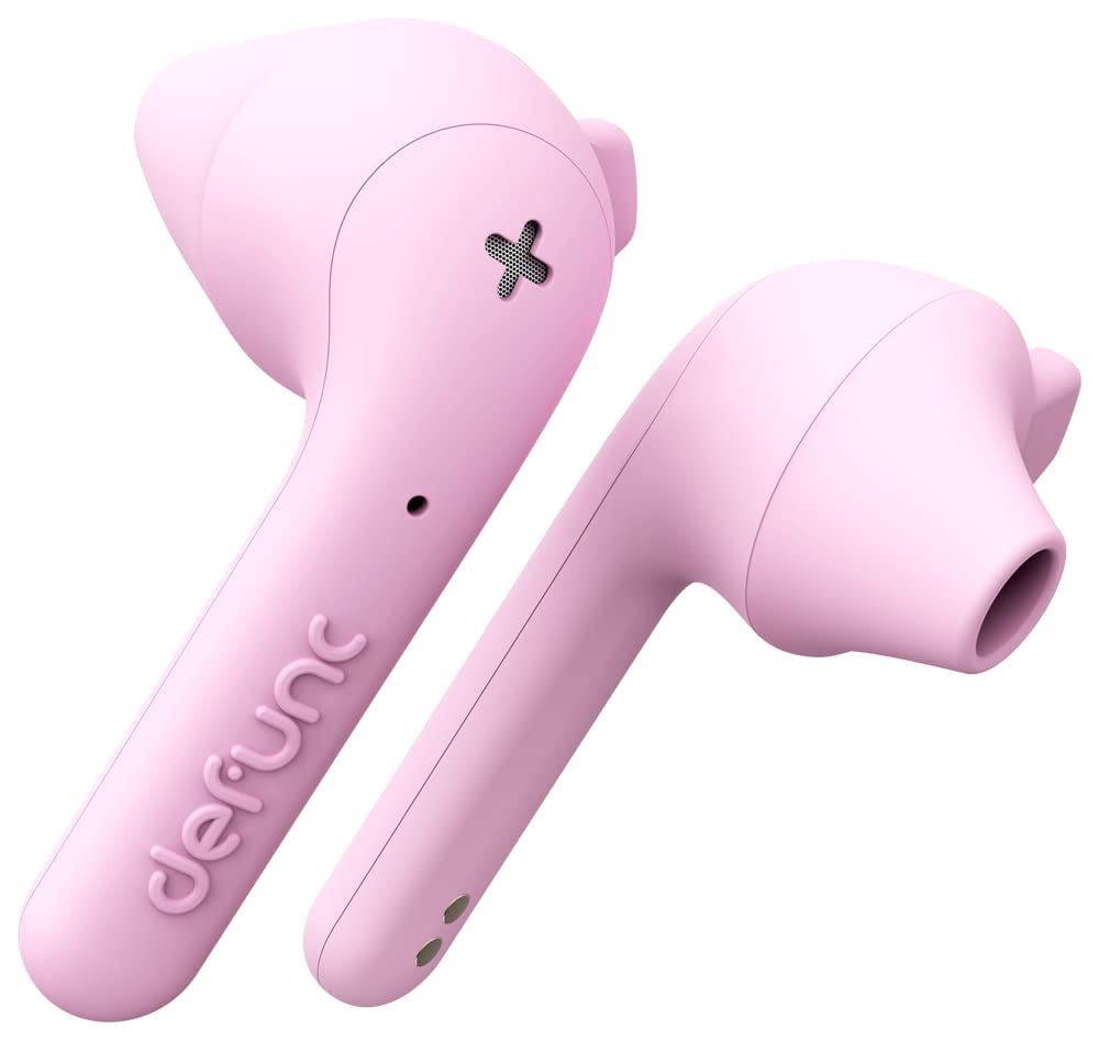 Навушники Defunc True Basic IPX4 Водонепроникні Внутрішньовушні 5.0 Bluetooth Стереонавушники з Вбудованим Мікрофоном, Довготривале Відтворення та Зарядний Чохол (Рожевий), фото №3