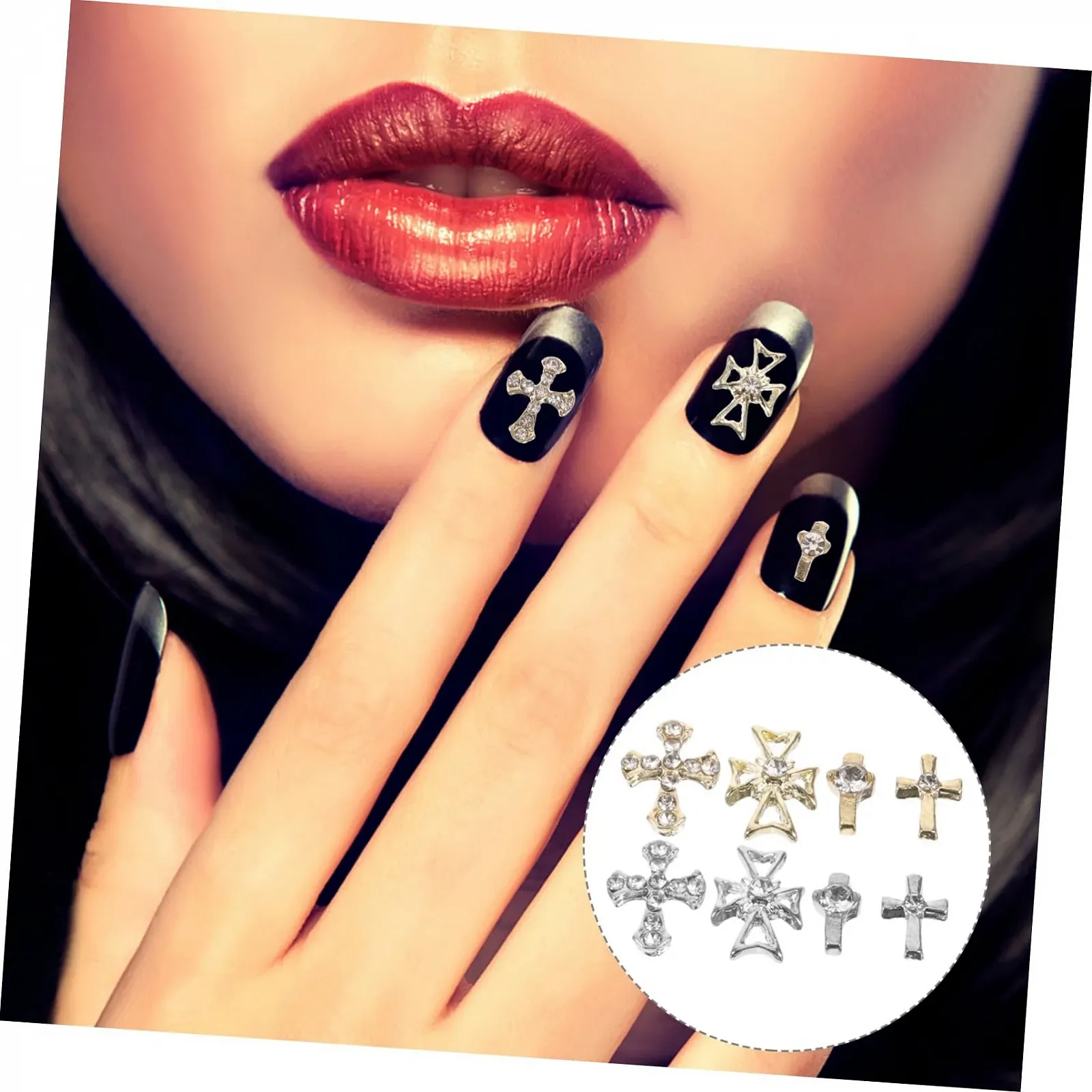 Прикраса для нігтів Хрест Готичний FOMIYES, 80 штук, фото №8