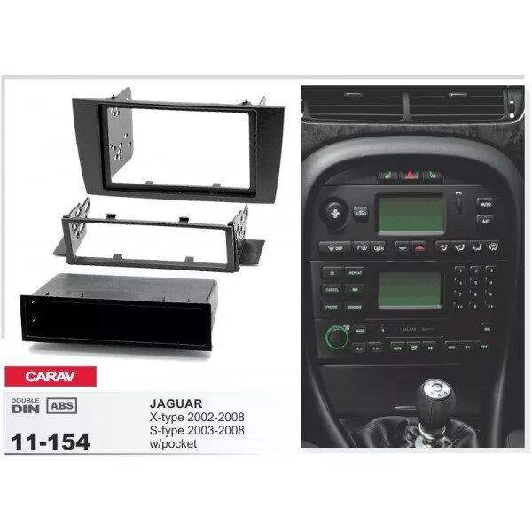 Рамка переходная Carav 11-154 Jaguar X-Type / S-Type (1-2 DIN, фото №1