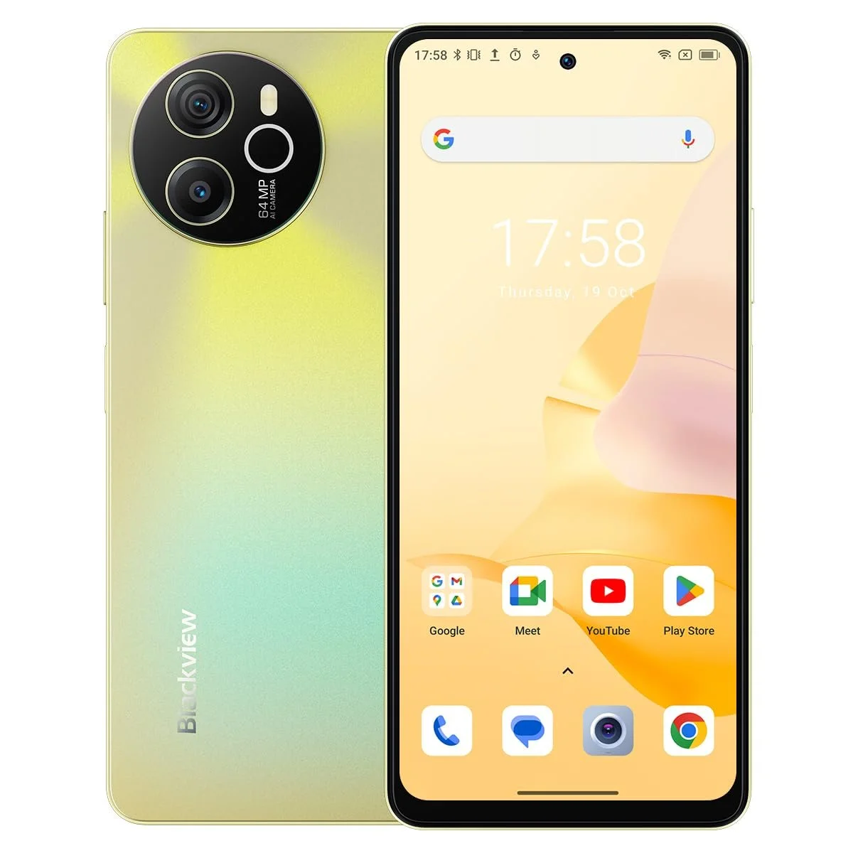 Смартфон Blackview Shark 8 16GB + 256GB 6.78 дюйма FHD+ 120Hz 64MP + 13MP 33W 3 слота для карт Android 13 Smart-K Box Speaker GPS NFC Золотистый, фото №1