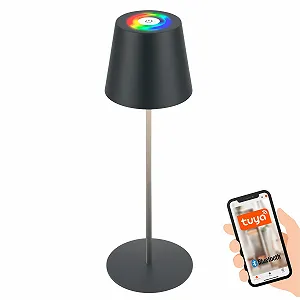 Настольная лампа BRILONER Smart Wireless App RGB+W 10.5 x 36 см Антрацит - Фото 1