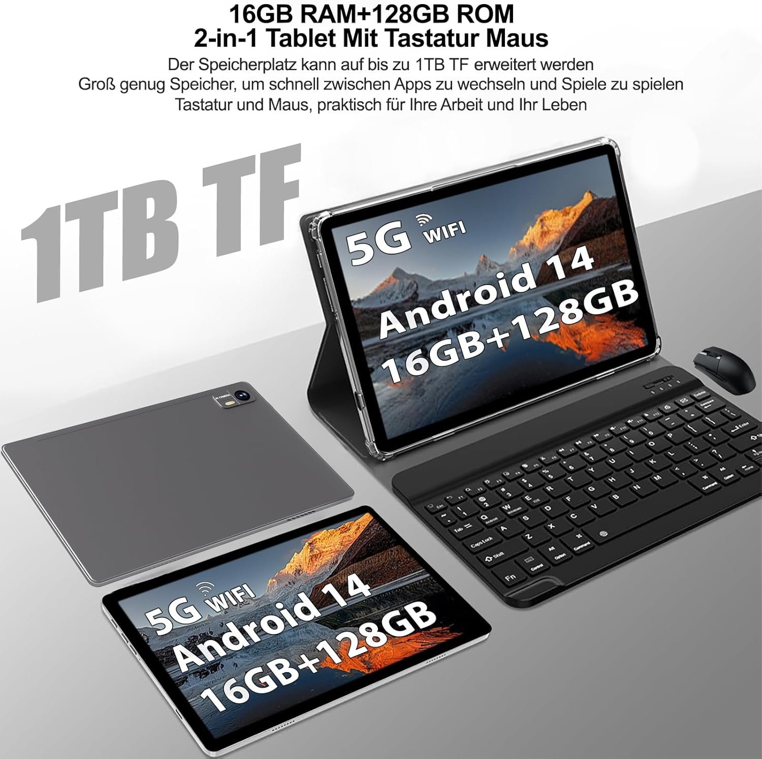 Планшет 10.1" Bvlary X50 16+4/128GB 8 ядер Android 14 6000 mAh Сірий, фото №4