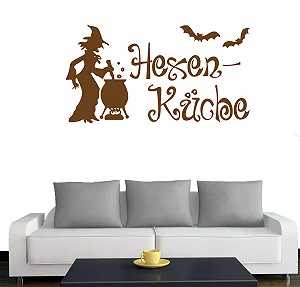 Наклейка на стіну A526 "Witch's Kitchen" 60 см x 32 см мідна - Фото 1
