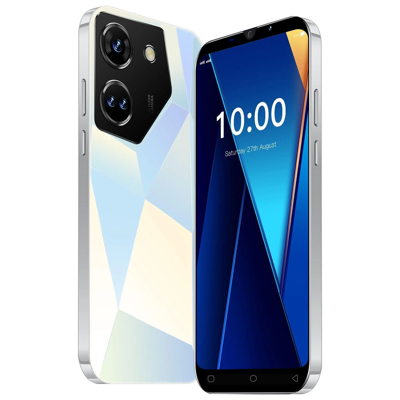 Смартфон JtQtJ C20Pro 5 дюймів IPS 16GB ROM 128GB Expandable Android 9.0 Dual SIM Dual Camera 3G White (HS-C20Pro-White), фото №1