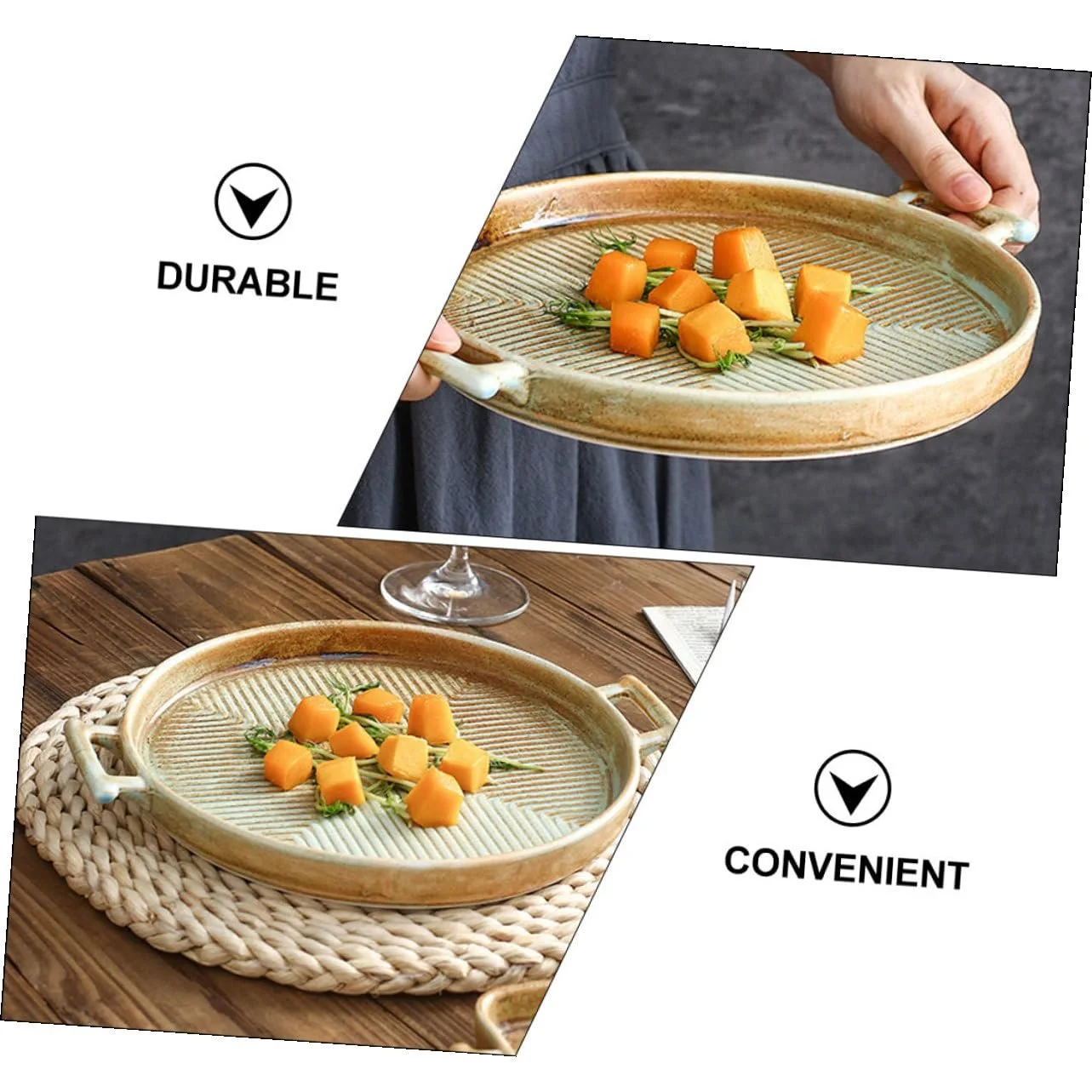 Форма для запікання SHOWERORO керамічна кругла ретро дизайн антипригарна, фото №5