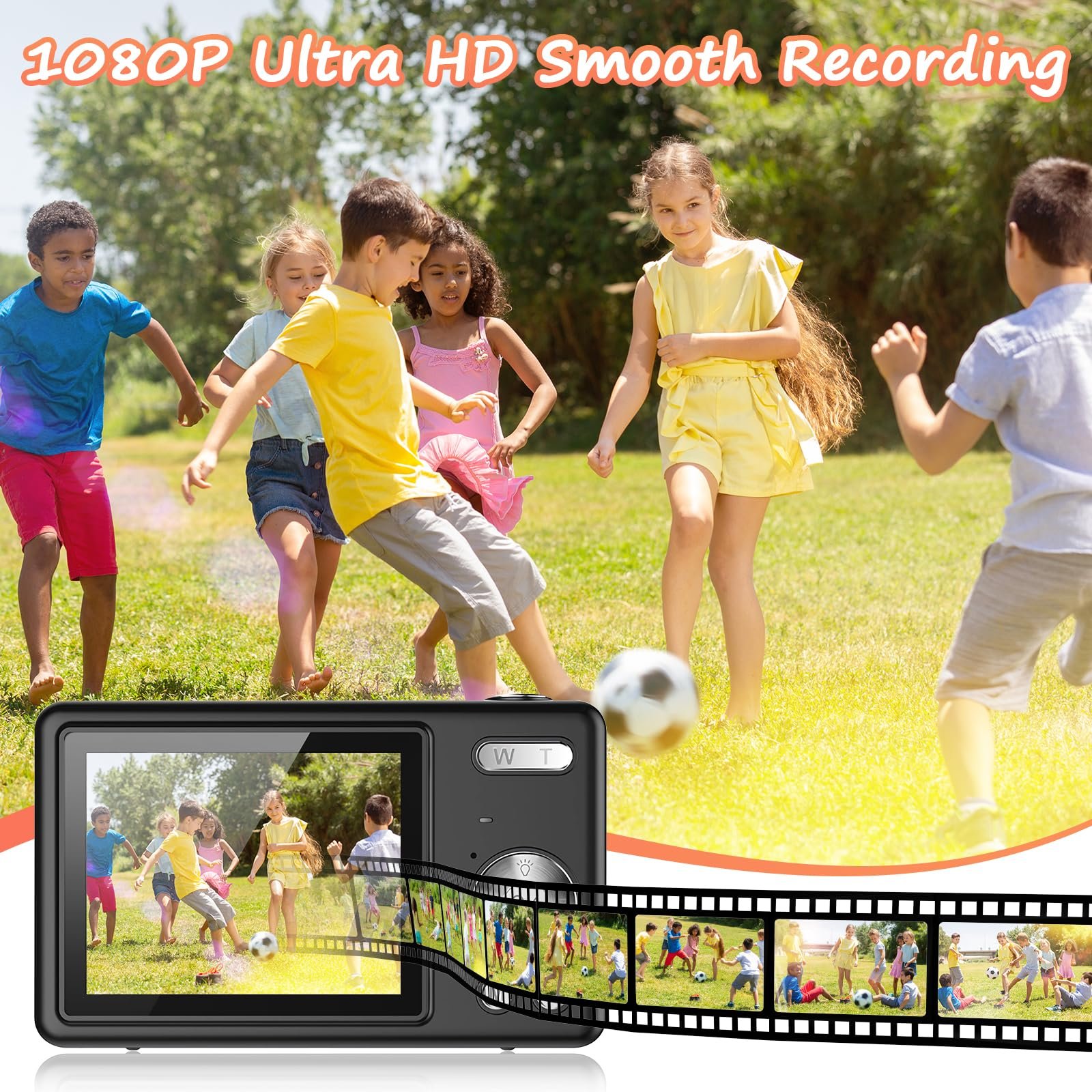 Цифровая Камера 1080P FHD Компактная Камера 44MP Черный, фото №3