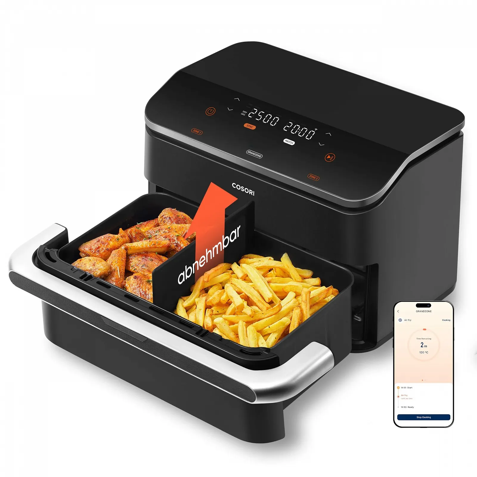 Мультипіч COSORI Dual Blaze TwinFry TF102S 2 камери 10 л 4 нагрівальні елементи 240 °C Чорна, фото №1 Мультипіч COSORI Dual Blaze TwinFry TF102S 2 камери 10 л 4 нагрівальні елементи 240 °C Чорна, фото №1