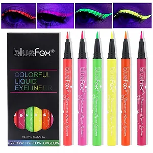 Набір Eyeliner UV Fluorescent Rainbow Liquid 6pcs водостійка - Фото 1