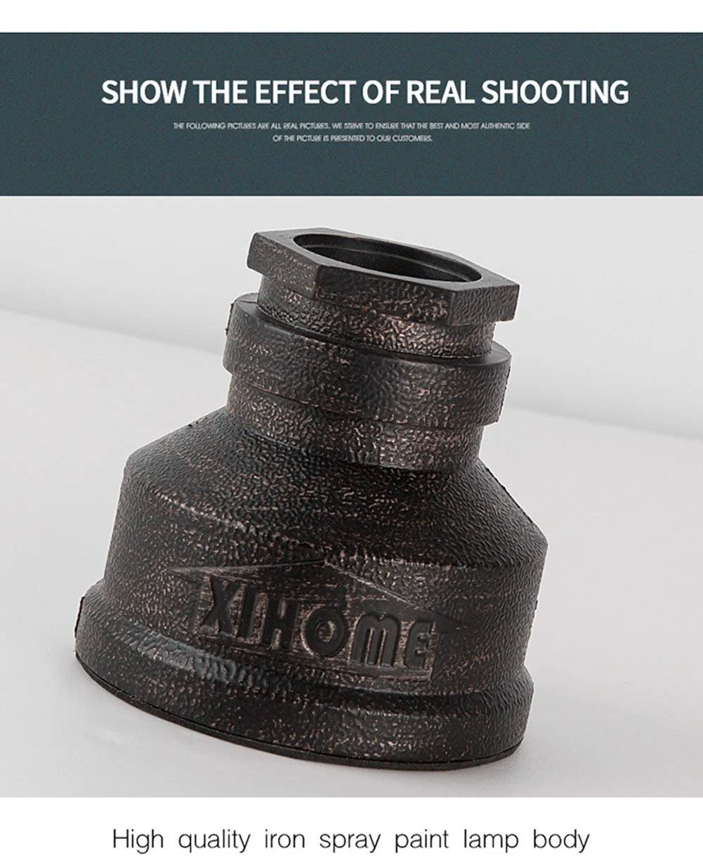 Настільна лампа JINYU Vintage American Village Style у стилі стімпанк водопровідна труба E27 бронзова, фото №9