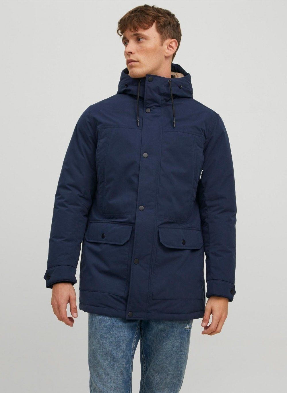 Парка Jack&Jones PARKA NO FUR 12218773 Темно-синий S, фото №1