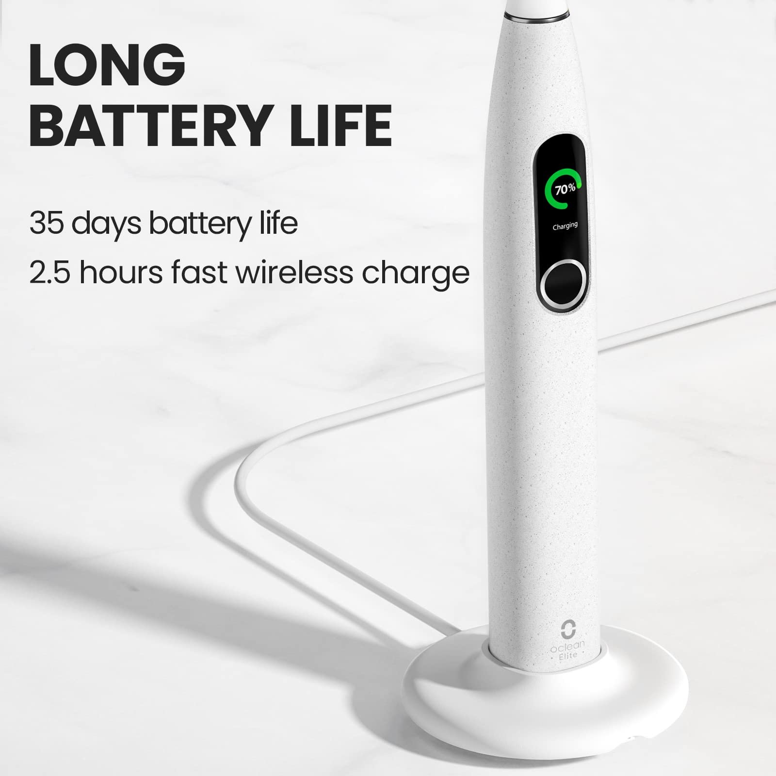 Електрична Зубна Щітка Oclean X Pro Elite Smart Mute Sonic + Oclean BB01 Дорожній Футляр для Електричної Зубної Щітки Сірий, фото №7