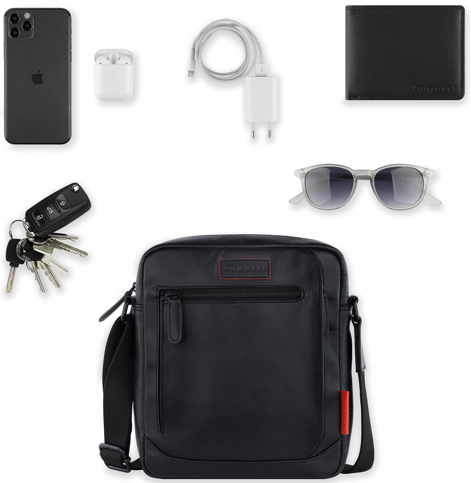 Сумка через плечо bugatti Clark Черный, фото №5