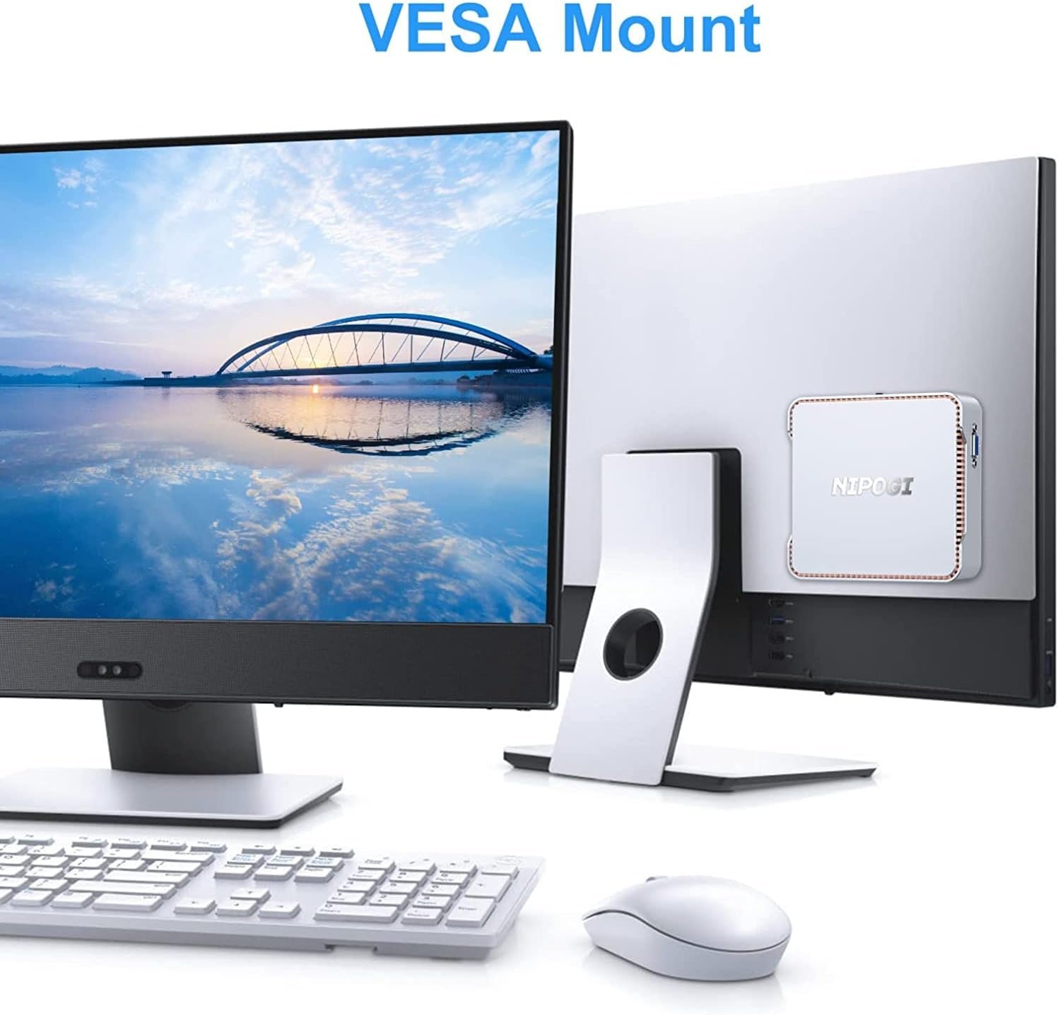 Мини ПК NiPoGi GK3V / Intel Celeron J4125 / RAM 8GB / SSD 256GB / 2 x HDMI / LAN / Wi-Fi 5 / Bluetooth 4.2 / Windows 11 / Серебристый, фото №5