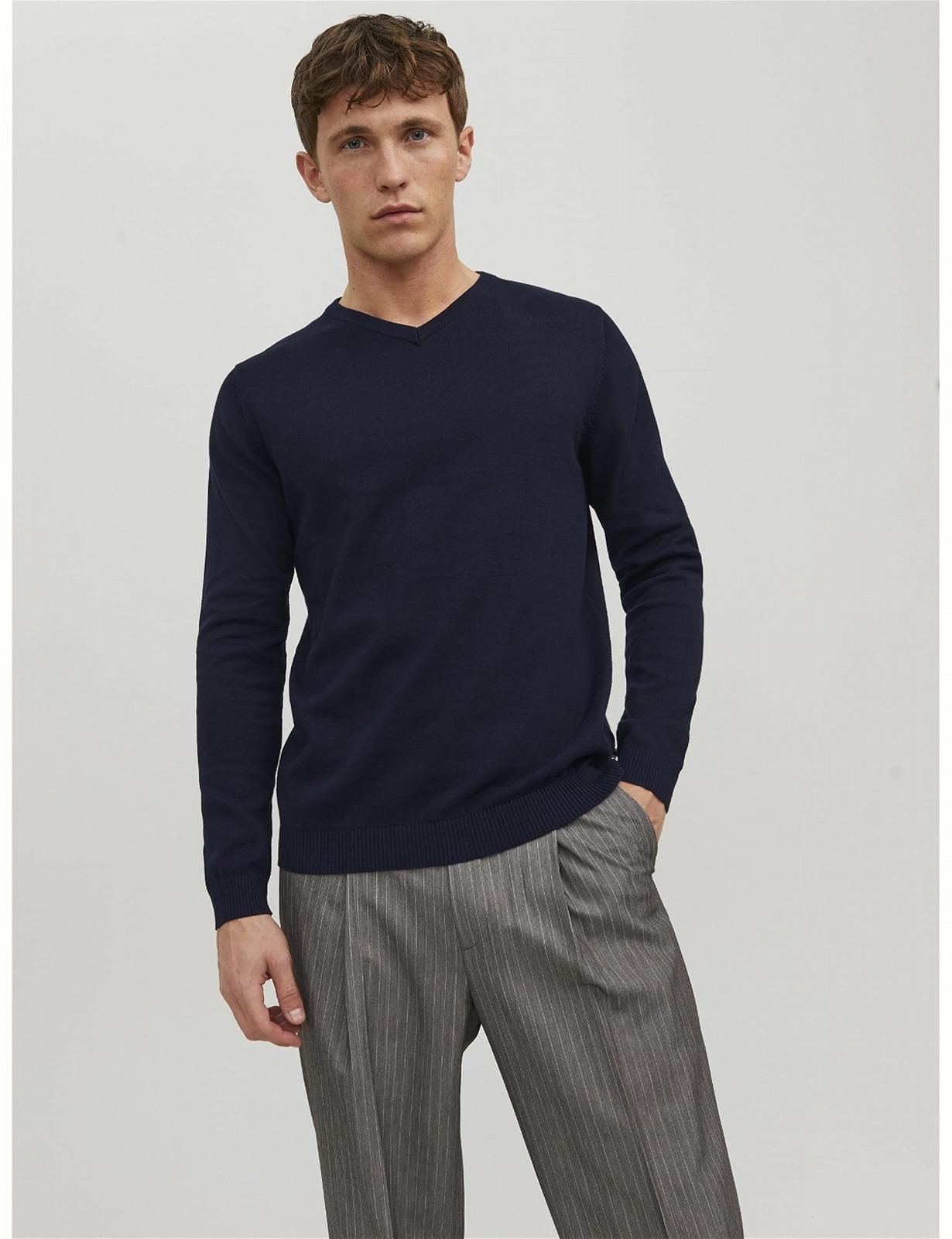 Джемпер з V-подібним вирізом JACK & JONES Чоловічий Трикотажний, фото №2