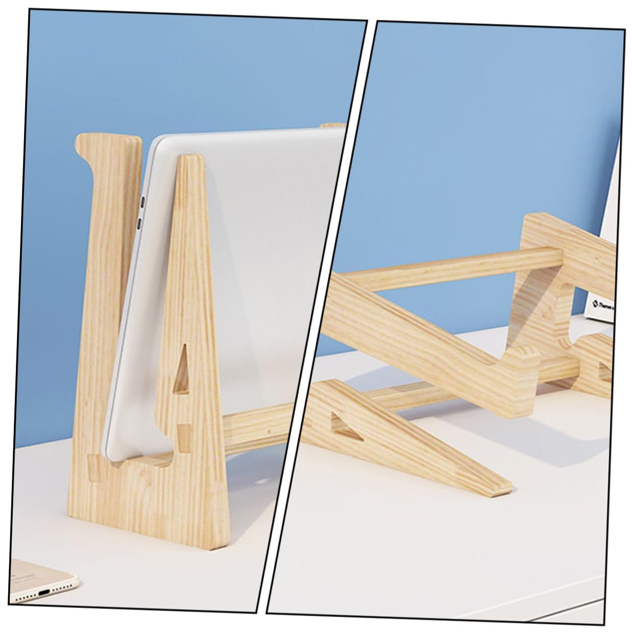 Подставка для ноутбука деревянная VANZACK Регулируемая Эргономичная, фото №3 Подставка для ноутбука деревянная VANZACK Регулируемая Эргономичная, фото №3