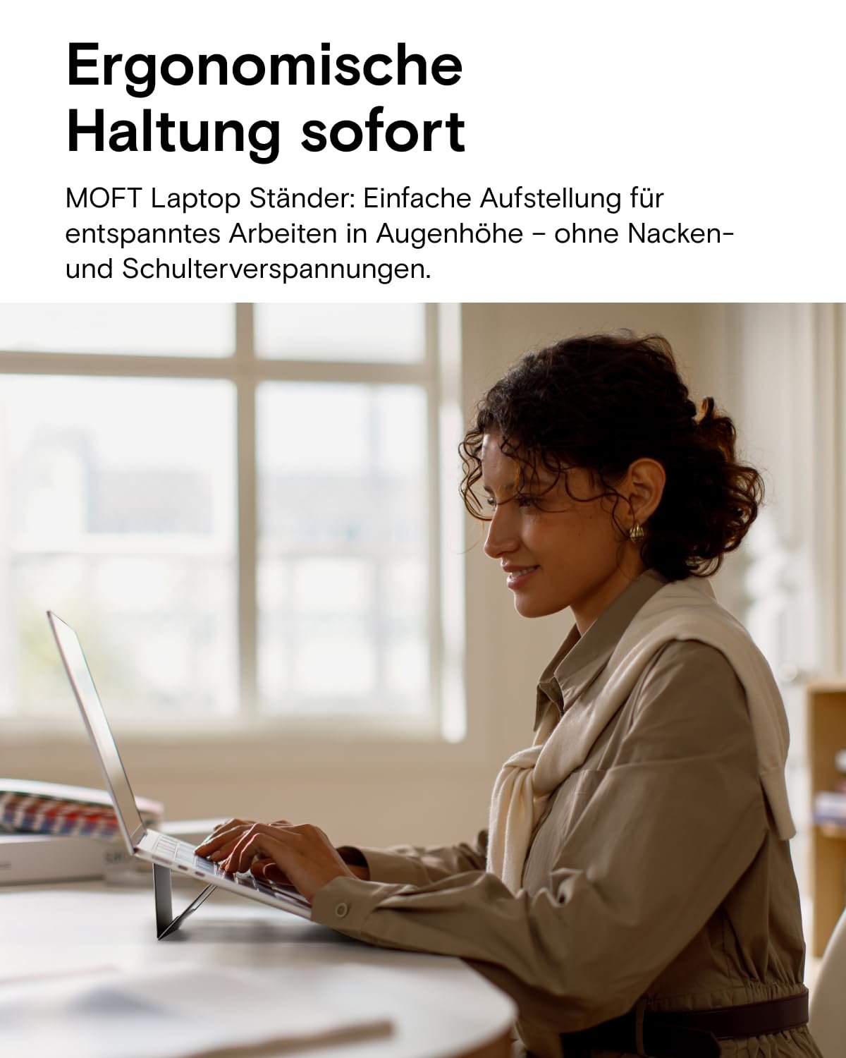 Підставка для ноутбука MOFT Invisible Airflow, з відкритим дизайном для відведення тепла, регульованим подвійним кутом, фото №4