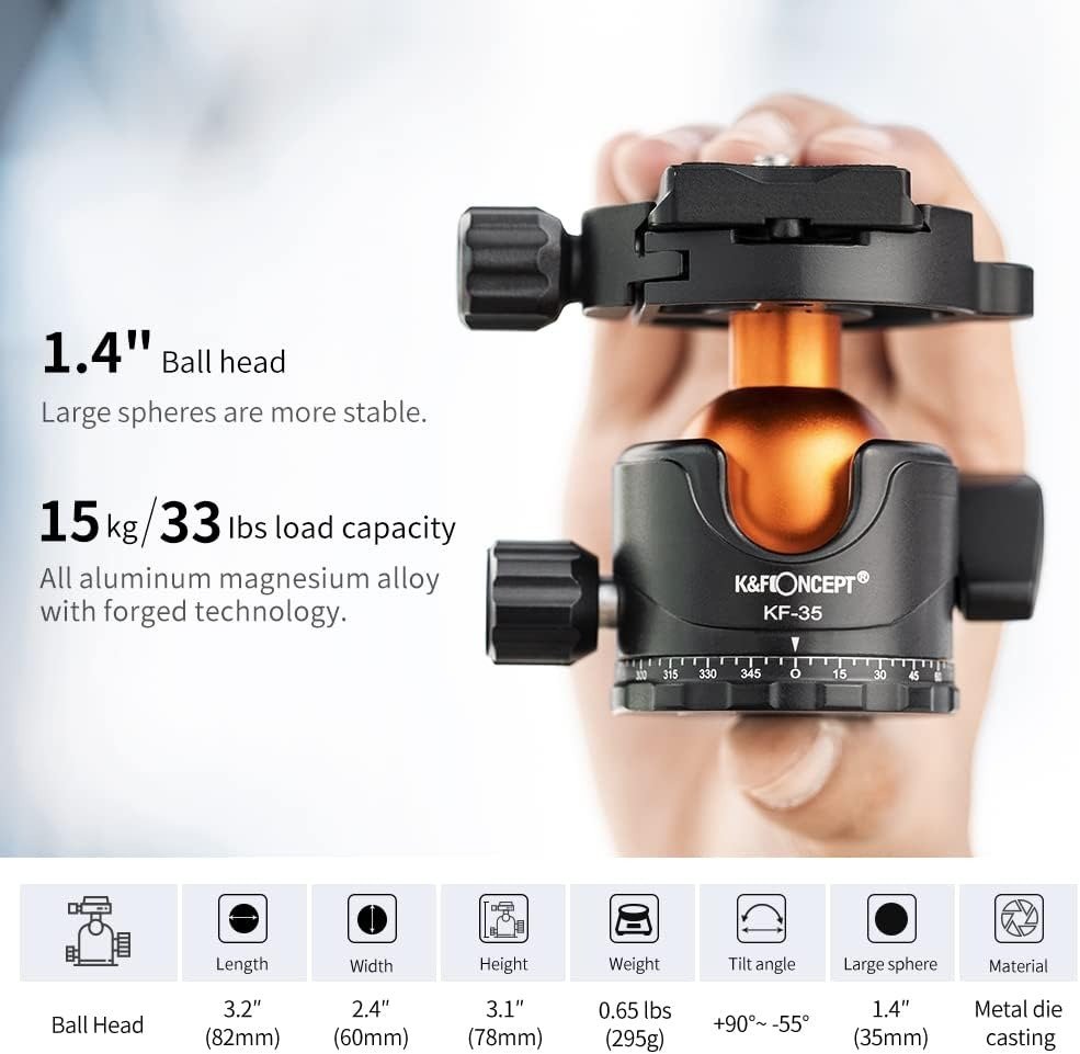 Штатив K&F Concept KF09.105 Черный, фото №5