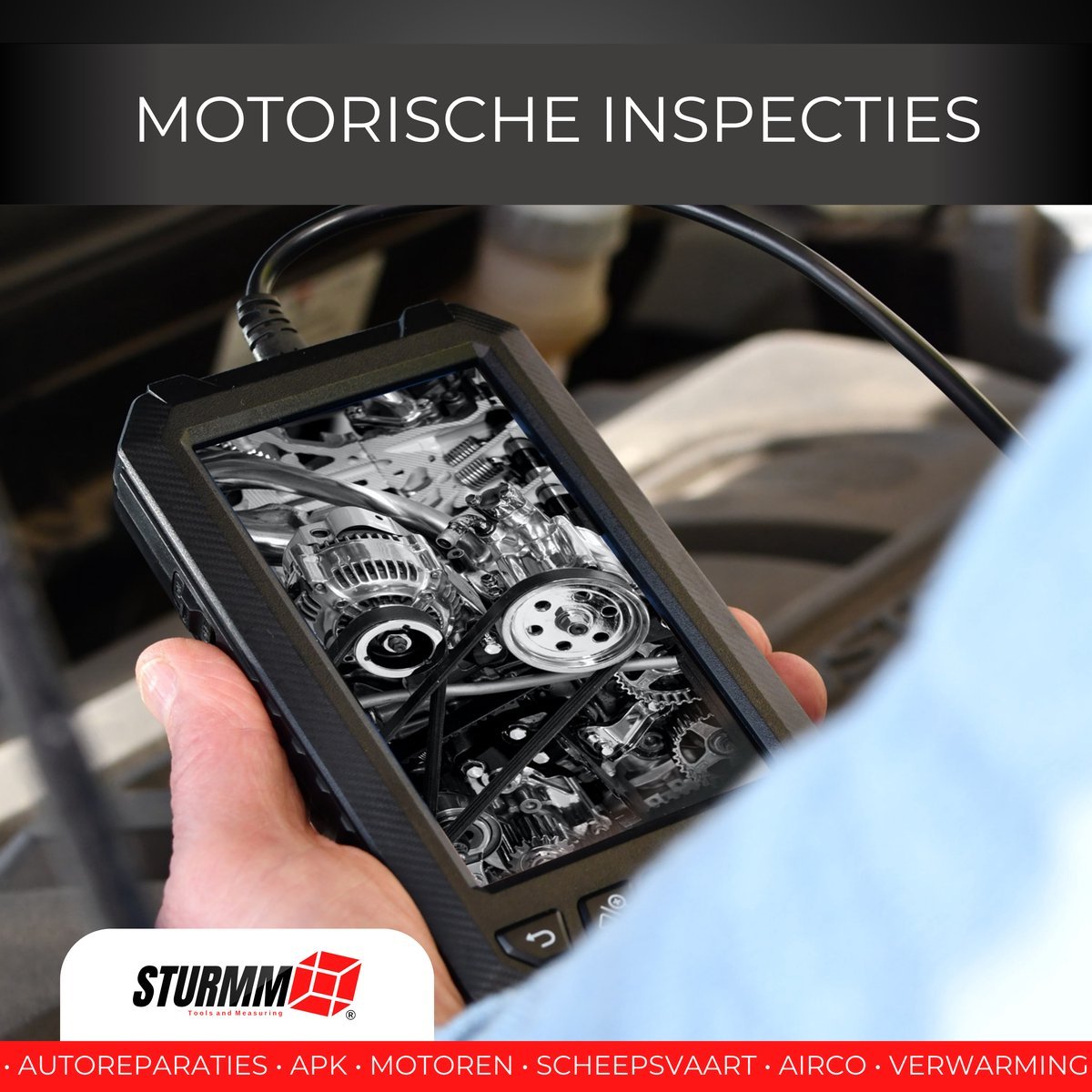 Видеоэндоскоп STURMM ST-IC401 / 5" / Full HD / 10м / Влагозащита IP67 / Black, фото №7
