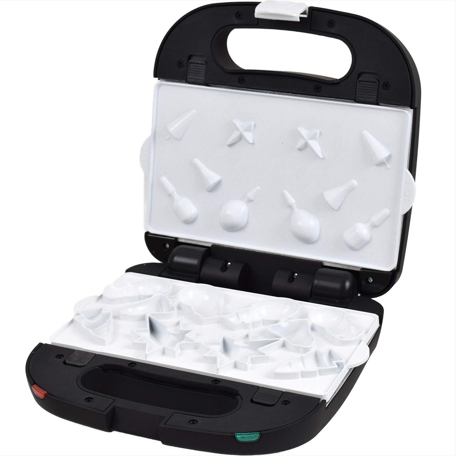 Вафельница Syntrox Germany X-Mas Christmas Motif Maker SM-1500W Нержавеющая сталь/черный, фото №8