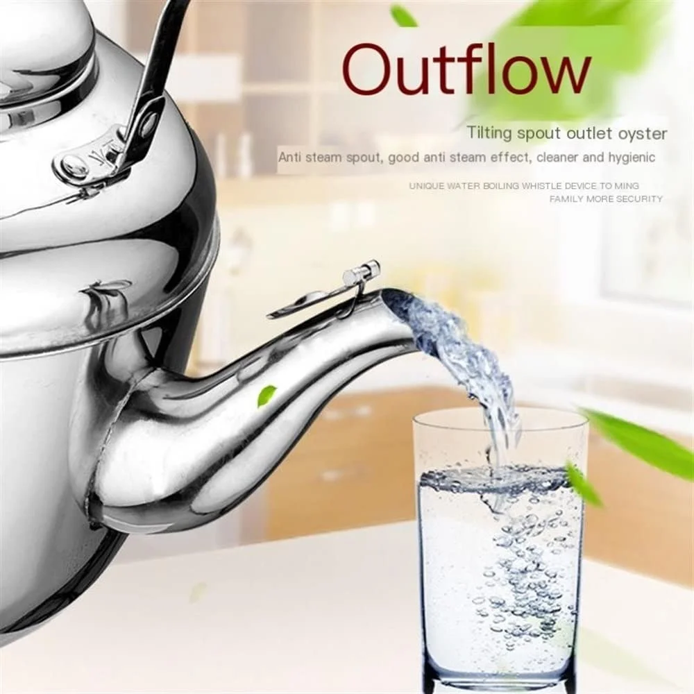 Чайник з свистком з нержавіючої сталі Чавунний для плити, фото №1 Чайник з свистком з нержавіючої сталі Чавунний для плити, фото №1