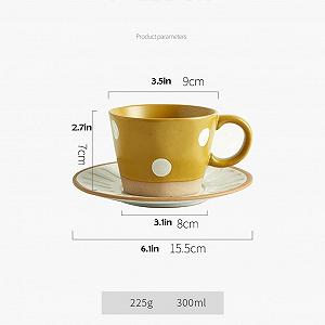 Чашка керамічна Ретро Жовтий synthetic.ua - Фото 1