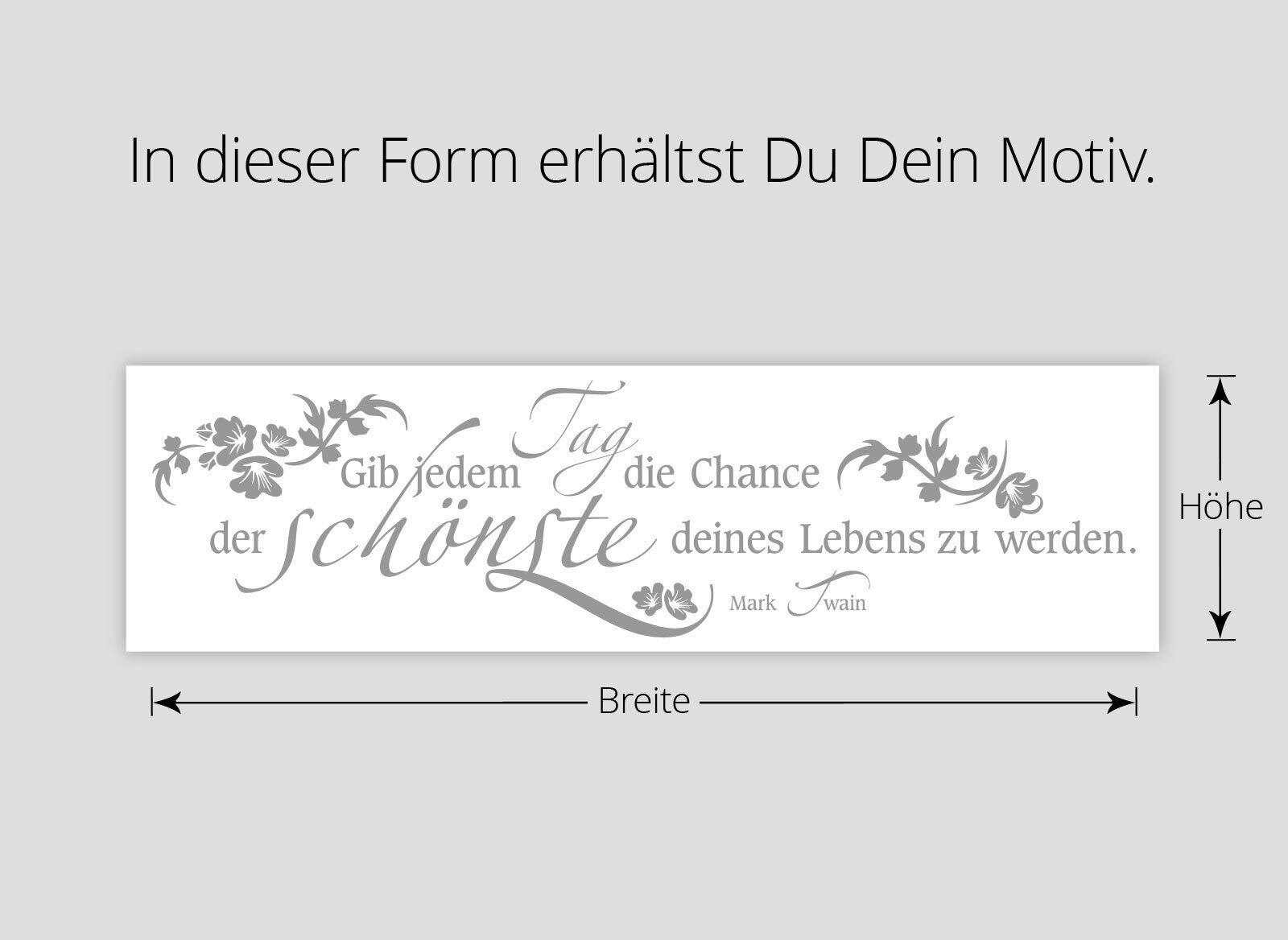 Наклейка на стіну Grandora W5576 Напис "Gib jedem Tag die Chance" 180 x 47 см Коричнева, фото №5