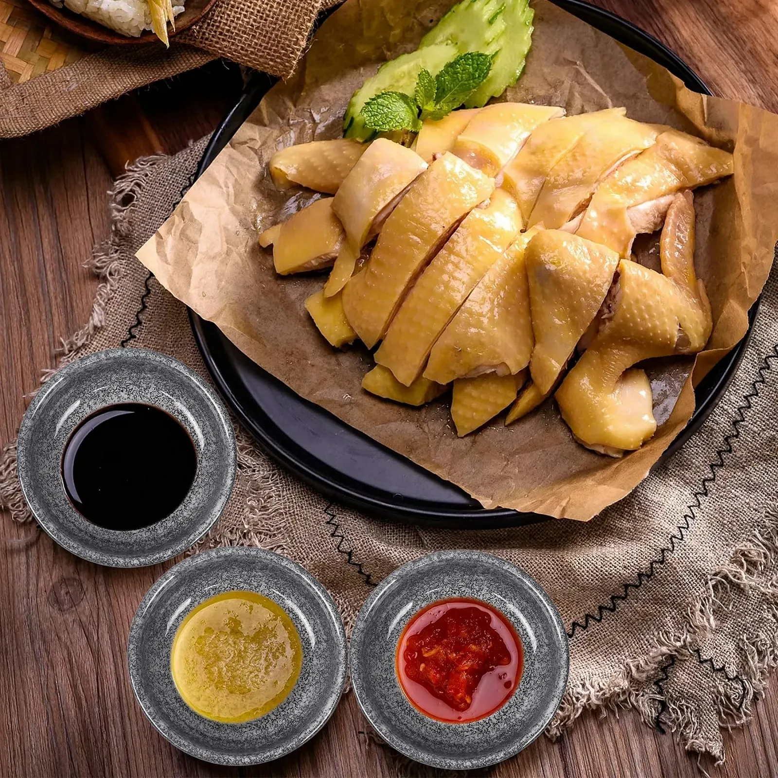 Миски Маленькие для соуса Dmnnlp 9 см Керамические Набор 4 шт Серый, фото №5 Миски Маленькие для соуса Dmnnlp 9 см Керамические Набор 4 шт Серый, фото №5