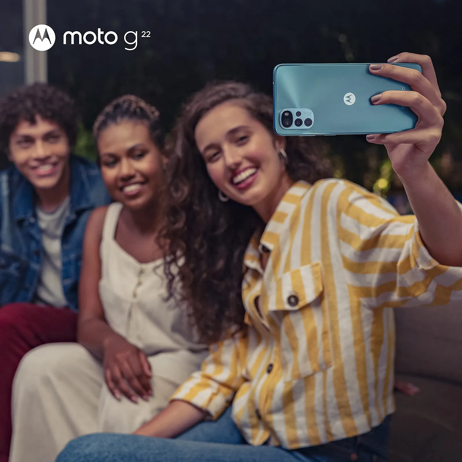Смартфон Motorola Moto G22 6.5" HD+ 50MP 4 ГБ / 64 ГБ 5000 мАч Android 12 Iceberg Blue Car Adaptor, фото №4