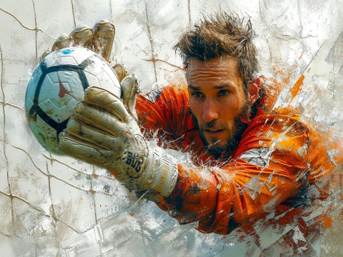 Пазлы CALVENDO Football Goalkeeper Pure Concentration 1000 элементов 64 x 48 см, фото №2