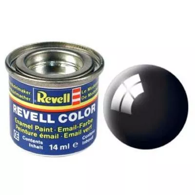 Аксессуары для сборных моделей Revell Краска эмалевая 7 Черная глянцевая 14 мл (RVL-32107), фото №1