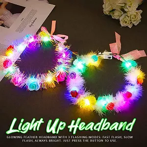 Вінок для волосся з LED квітами Edary ціна на synthetic.ua - Фото 1 Вінок для волосся з LED квітами Edary synthetic.ua - Фото 1