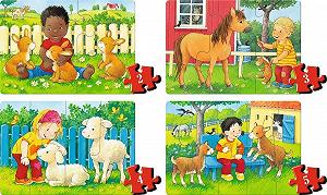 Пазл Ravensburger ministeps 4169 My first puzzle Petting Zoo 4 пазла 2-5 деталей synthetic.ua - Фото 1