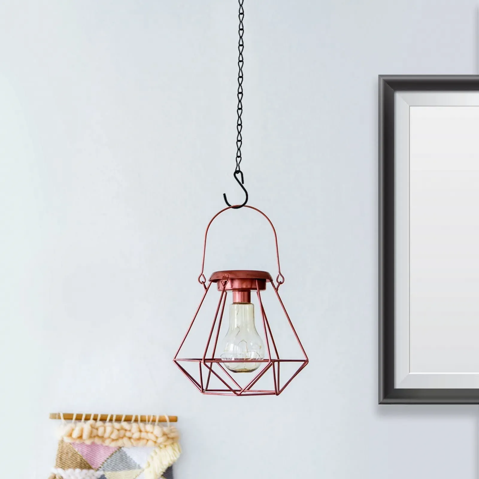 Цепи для подвесных корзин SZCXDKJ набор 8 штук металл 25 см и 80 см Черный, фото №5